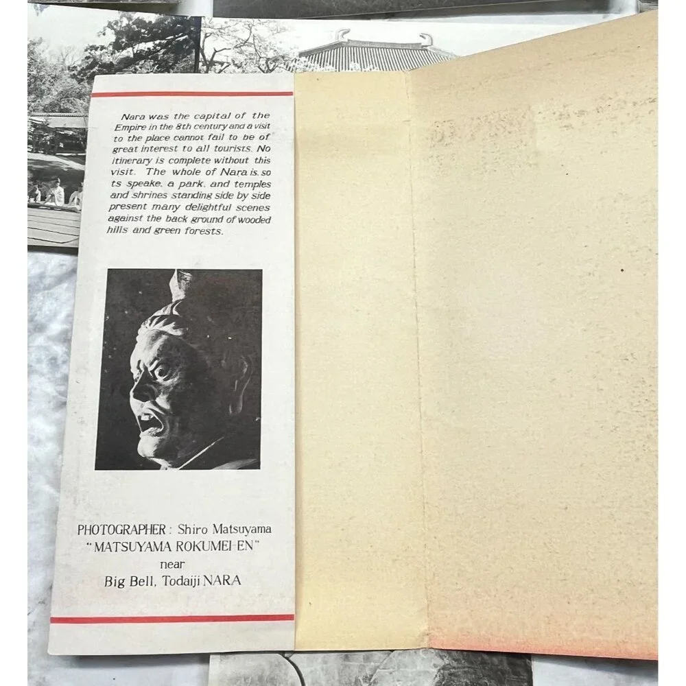 Nara-Park Japan RPPC Postcard Vintage Set of 9 Travel Souvenir Photos 1940s
